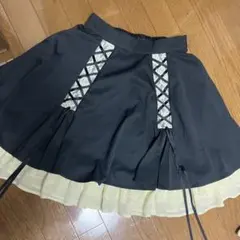 axes femme 黒 スカート 膝丈 ロリィタ