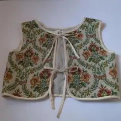 花柄刺繍 ノースリーブベスト