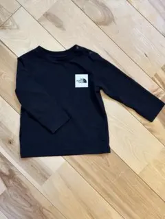 THE NORTH FACE ブラック長袖Tシャツ 80 スクエアロゴ