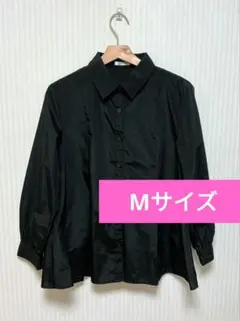 【Mサイズ】ハニーズ 長袖シャツ ブラウス ブラックのサムネイル