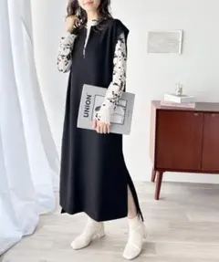 新品未使用　クラシカルエルフ　サイドスリット圧縮ニットロング丈ジャンパースカート