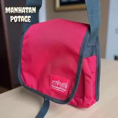 超美品 Manhattan Portage レッド ミニ メッセンジャーバッグ