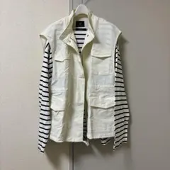 Wcloset:ベスト+長袖Tシャツセットアップ