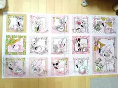 ロラライハリスフラミンゴ柄プリント生地 約110cm x 60cm