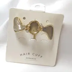 リボン型ヘアカフ★ポニーフック ヘアアクセサリー No.f859