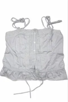 【Brandy Melville 】リボンレースキャミ　ビスチェ　水色