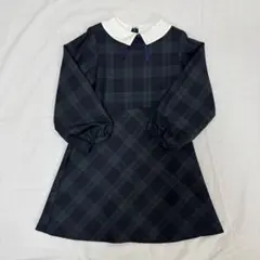 green label relaxing チェック 白襟 ワンピース 120