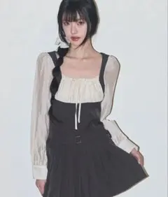 evelyn リリーエミュリー ダブルリボンバルーンプリーツOP - メルカリ