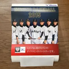 侍ジャパン　2015 カレンダー　ミズノ　非売品 Mizuno 日本代表選手
