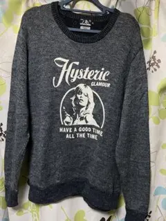 希少 美品 ヒステリッグラマー ニット M ブランドロゴ 黒 白 y2k 希少 美品 ヒステリッグラマー ニット M ブランドロゴ 黒 白 y2k