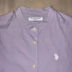 U.S. POLO ASSN. ノーカラー 長袖シャツ M ラベンダー綿100%のサムネイル