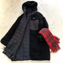 美品　WEB限定　TAION/タイオン　別注ボアフードリバーシブルダウン　S