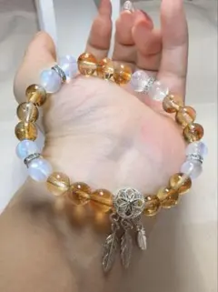 19.5mm大玉！チャルコパイライトインクォーブレスレット 天然石 - メルカリ
