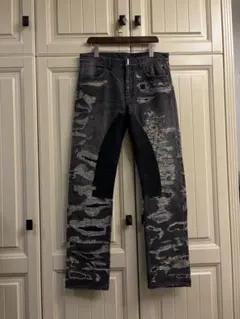 GIVENCHYジバンシイ モールスキン ダメージデニムパンツ 34インディゴ