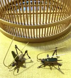 竹細工　鈴虫　スズムシ　雄雌
