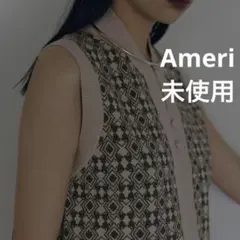未使用★Ameri★MEDI JACQUARD LONG KNIT TOP★レア
