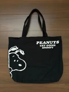 ②SNOOPY スヌーピー　トートバッグ ブラック