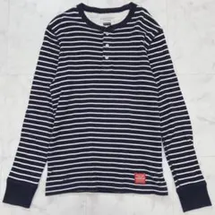 NEIGHBORHOOD ヘンリーネック　ボーダー ネイビー Mのサムネイル