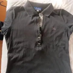 Burberry LondonBLUELABELブラック ポロシャツ サイズ38