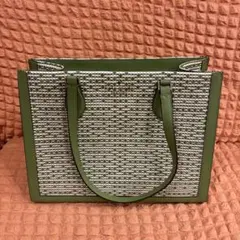 ケイトスペード エリー ストロー ツイード ラージ トート - メルカリ