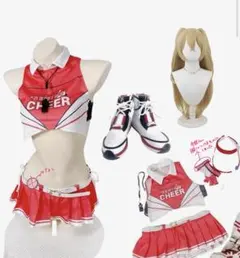 NIKKE クレイ　コスプレ衣装+ポンポン　チアリーダー　ニケ　ウィッグ付 NIKKE クレイ コスプレ衣装+ポンポン チアリーダー 勝利の女神 ニケ