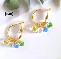 【840】スワロフスキー フープピアス 着せ替え ハンドメイド