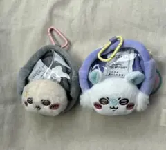 ちいかわ　窓付きおかおミニポーチ　モモンガ　ラッコ　2点セット