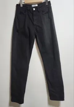 美品 ICON DENIM ブラック ストレートパンツ