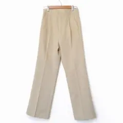 LOWRYS FARM タック　スラックス　センタープレス　ベージュ　M