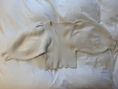 【即日配送】GWに間に合う！ココディールＶネックパフスリーブ春ニット