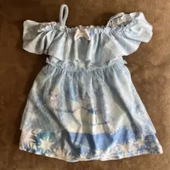 アナ雪 エルサ フリルワンピース 水着　100