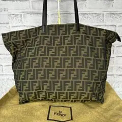 希少美品✨FENDI フェンディ ズッカ柄 トートバッグ キャンバス レザー