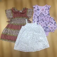 女の子　90サイズ　ワンピース・セットアップ3着セット