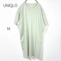 【ユニクロ】 チュニック 半袖 M シンプル コットン ストレッチ Uネック