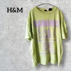 ✨１点限り✨H&M DIVIDED RAMONES 半袖Tシャツ ライトグリーン