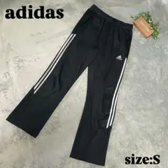 【adidas】 アディダス (S) 3本ライン ジャージパンツ ブラック
