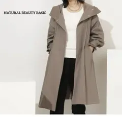 NATURALBEAUTYBASIC ミリタリーポンチョコートカーキグリーン S