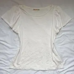 BEAMS HEART ギャザー袖 半袖 Tシャツ ホワイトのサムネイル