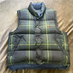 キ*カ様 Ralph Lauren 名作 ブラックウォッチ ダウンベスト　80'
