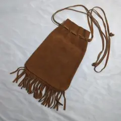 レザー 巾着 ビンテージ ショルダー アンティーク