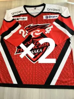 【2セット】レッドハリケーンズ大阪　ホッケージャージ