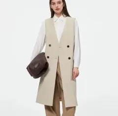 GU ダブルブレスト ロングベスト ジレ