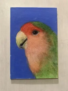 コザクラインコ 絵画 ハンドメイド アート