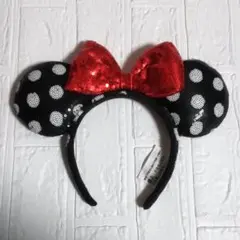 ミニー 水玉 スパンコール カチューシャ ディズニー