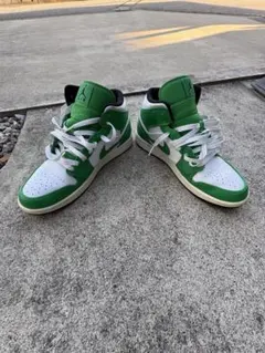 Nike Air Jordan 1 Mid Green White