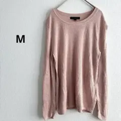 【シルク混】バナナリパブリック リブニット ピンク Mサイズ 桜色 春ニット