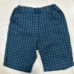 liar 110サイズ ハーフパンツ 青緑チェック