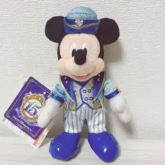 【タグ付き】ミッキー ぬいぐるみバッジ ディズニーシー 15周年