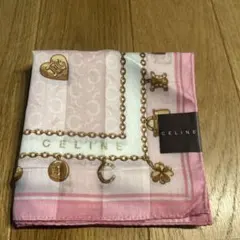 CELINE セリーヌ ハンカチ マカダム柄　チェーン