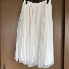 INGNI ホワイト フレアスカート シフォン風　リバーシブル